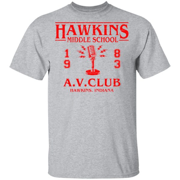 Hawkins Middle Schools 1983 A.V. Club Shirt