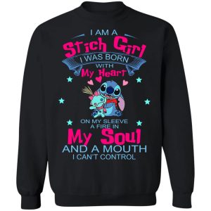 I Am A Stich Girl Was Born In With My Heart On My Sleeve T-Shirts, Hoodies, Sweater 8 I Am A Stich Girl Was Born In With My Heart On My Sleeve T Shirts Hoodies Sweater 6