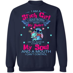 I Am A Stich Girl Was Born In With My Heart On My Sleeve T-Shirts, Hoodies, Sweater 9 I Am A Stich Girl Was Born In With My Heart On My Sleeve T Shirts Hoodies Sweater 7