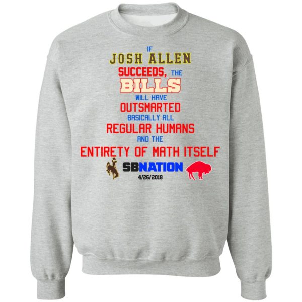 If Josh Allen Succeeds The Bills Will Here Outsmarted Basically All Regular Humans And The Entirety Of Math Itself Nation T-Shirts, Hoodies, Sweater