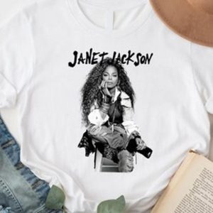 Janet Jackson Black White Graphic T-shirt Best Fan Gifts – Apparel, Mug, Home Decor – Perfect Gift For Everyone