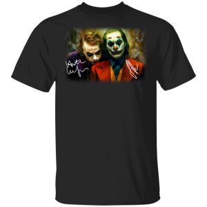 Joaquin Phoenix Joker Vs Heath Ledger Joker T-Shirts 2 Joaquin Phoenix Joker Vs Heath Ledger Joker T Shirts 11