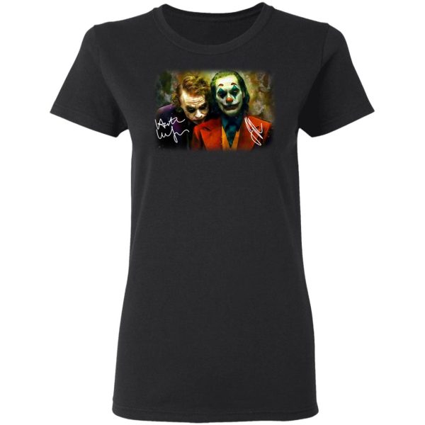 Joaquin Phoenix Joker Vs Heath Ledger Joker T-Shirts