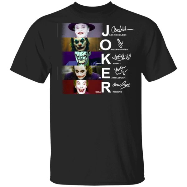 Joker Jack Nicholson Joaquin Phoenix Mark Hamill Heath Ledger Cesar Romero Shirt