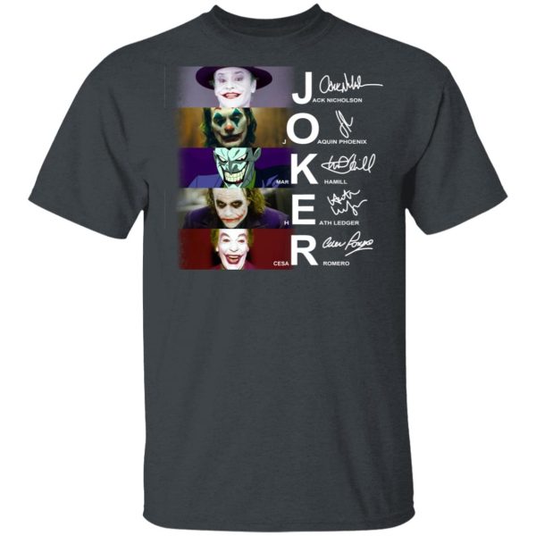 Joker Jack Nicholson Joaquin Phoenix Mark Hamill Heath Ledger Cesar Romero Shirt