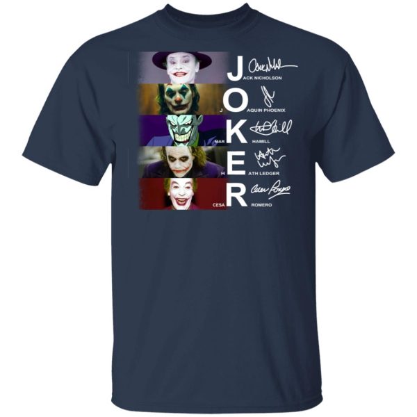 Joker Jack Nicholson Joaquin Phoenix Mark Hamill Heath Ledger Cesar Romero Shirt