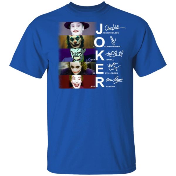 Joker Jack Nicholson Joaquin Phoenix Mark Hamill Heath Ledger Cesar Romero Shirt