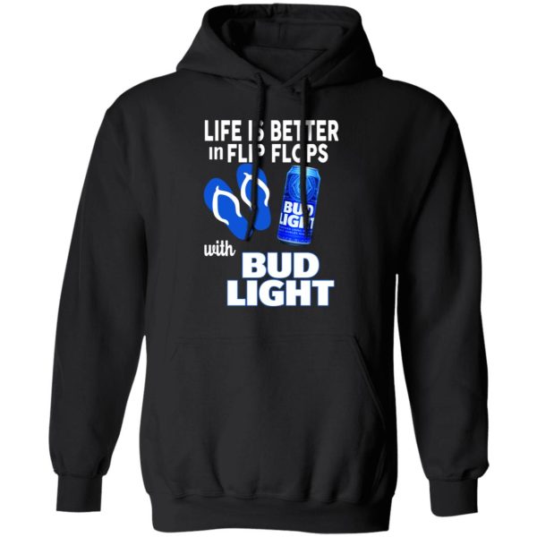 Life Is Better In Flip Flops With Bid Light T-Shirts