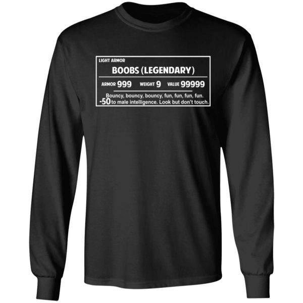 Light Armor – Boobs Legendary Armor 999 Weight 9 Value 99999 T-Shirts