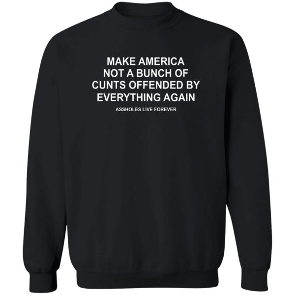 Make America Not A Bunch Of Cunts Offended By Everything Again Assholes Live Forever T-Shirts, Hoodies, Sweater