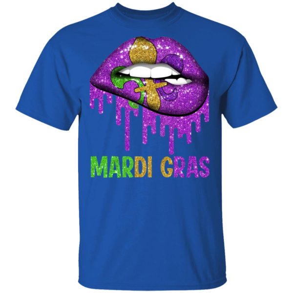 Mardi Gras Lip Biting T-Shirts