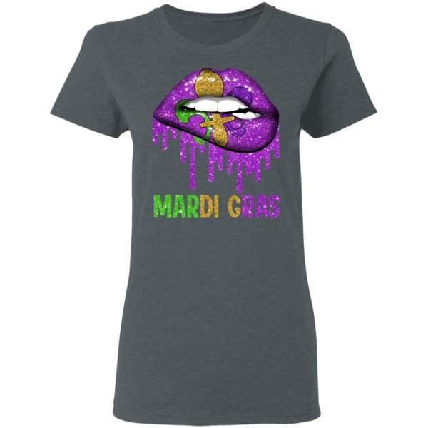 Mardi Gras Lip Biting T-Shirts