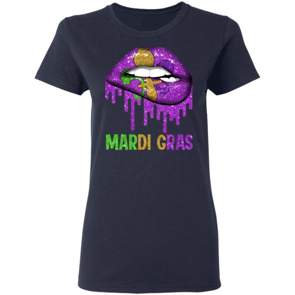 Mardi Gras Lip Biting T-Shirts