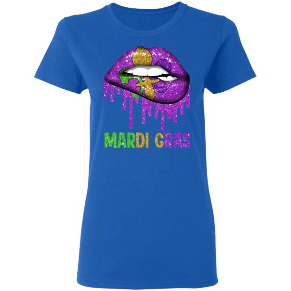 Mardi Gras Lip Biting T-Shirts