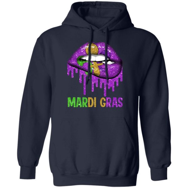 Mardi Gras Lip Biting T-Shirts