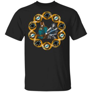 Miami Dolphins And Carolina Panthers In My DNA Batman Superwoman T-Shirts Miami Dolphins And Carolina Panthers In My DNA Batman Superwoman T-Shirts