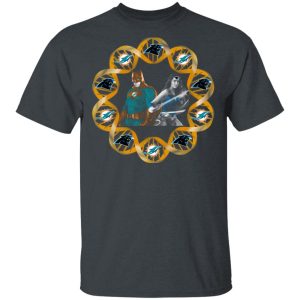 Miami Dolphins And Carolina Panthers In My DNA Batman Superwoman T-Shirts Miami Dolphins And Carolina Panthers In My DNA Batman Superwoman T-Shirts
