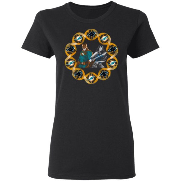 Miami Dolphins And Carolina Panthers In My DNA Batman Superwoman T-Shirts