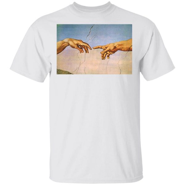 Michelangelo’s Creation Of Adam Hands Shirt