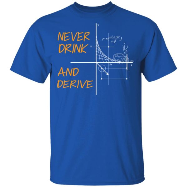 Never Drink And Derive Math Shirt