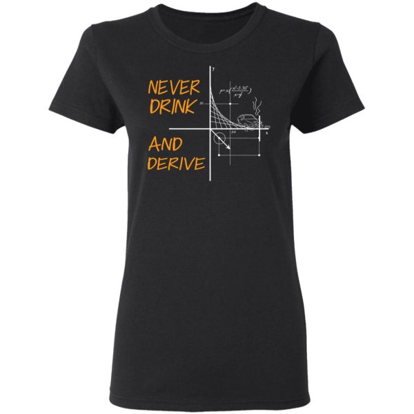 Never Drink And Derive Math Shirt