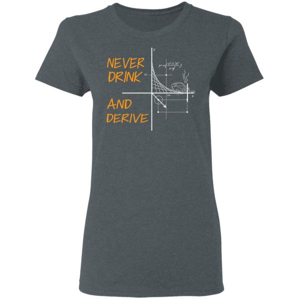 Never Drink And Derive Math Shirt