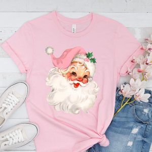 Pink Christmas Santa Claus T-shirt Best Carnival Holiday Shirt – Apparel, Mug, Home Decor – Perfect Gift For Everyone