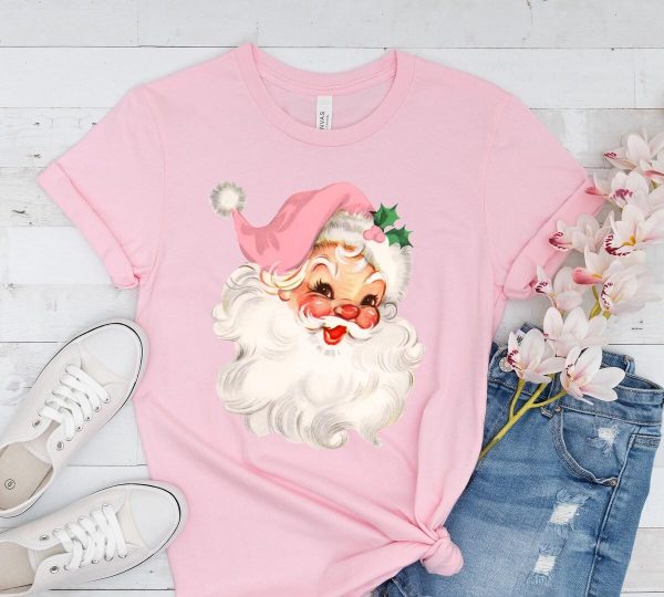 Pink Christmas Santa Claus T-shirt Best Carnival Holiday Shirt – Apparel, Mug, Home Decor – Perfect Gift For Everyone