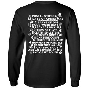Postal Worker 12 Days Of Christmas T Shirts Hoodies Sweater 11