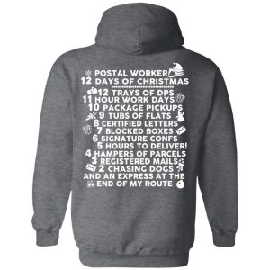 Postal Worker 12 Days Of Christmas T Shirts Hoodies Sweater 6