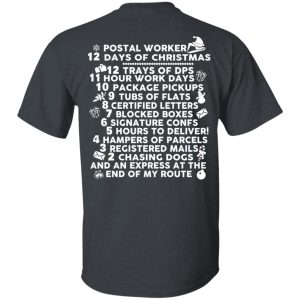 Postal Worker 12 Days Of Christmas T Shirts Hoodies Sweater 8