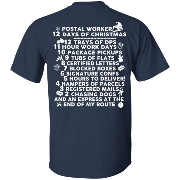 Postal Worker 12 Days Of Christmas T-Shirts, Hoodies, Sweater