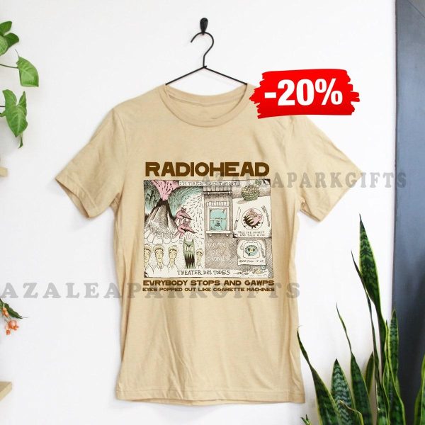 Radiohead Everybody Stops And Gawps Kid A Album Graphic Unisex T-shirt – Apparel, Mug, Home Decor – Perfect Gift For Everyone