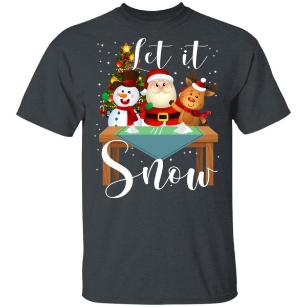 Santa Claus Reindeer Snowman Cocaine Let It Snow T-Shirts