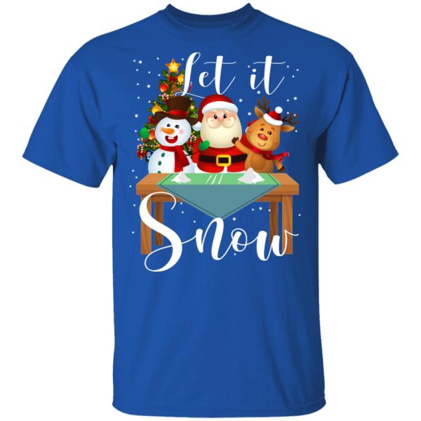 Santa Claus Reindeer Snowman Cocaine Let It Snow T-Shirts