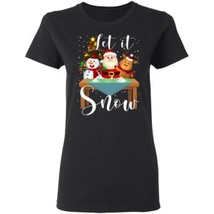 Santa Claus Reindeer Snowman Cocaine Let It Snow T Shirts 13