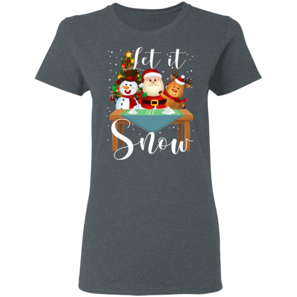 Santa Claus Reindeer Snowman Cocaine Let It Snow T-Shirts