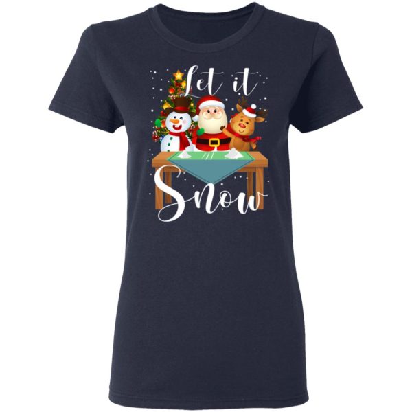 Santa Claus Reindeer Snowman Cocaine Let It Snow T-Shirts