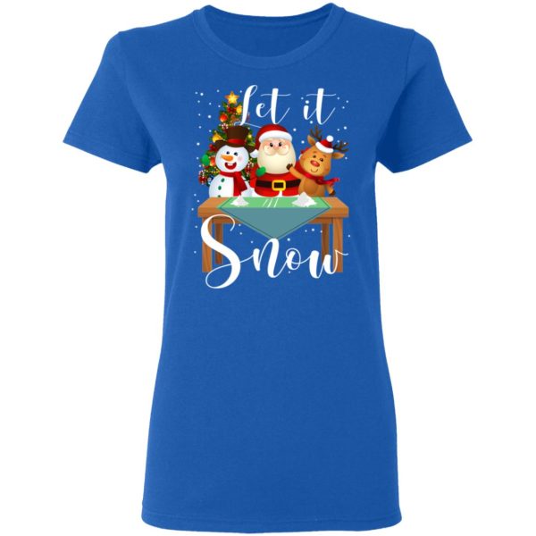 Santa Claus Reindeer Snowman Cocaine Let It Snow T-Shirts