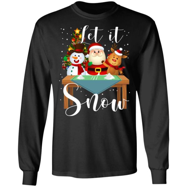 Santa Claus Reindeer Snowman Cocaine Let It Snow T-Shirts