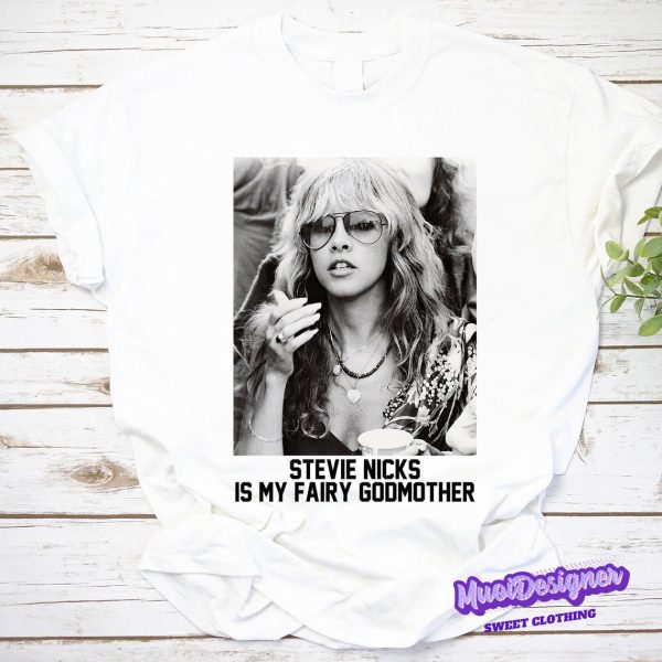 Stevie Nicks Is My Fairy Godmother T-shirt, Stevie Nicks Shirt, Queens Of Rock Shirt – Apparel, Mug, Home Decor – Perfect Gift For Everyone