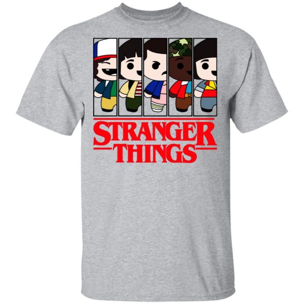 Stranger Things Cartoon Pattern Shirt