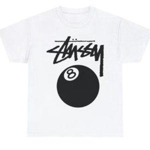 Stussy 8 Ball Streetwear Style White T-shirt Fan Gifts – Apparel, Mug, Home Decor – Perfect Gift For Everyone