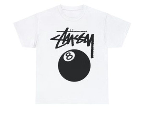 Stussy 8 Ball Streetwear Style White T-shirt Fan Gifts – Apparel, Mug, Home Decor – Perfect Gift For Everyone