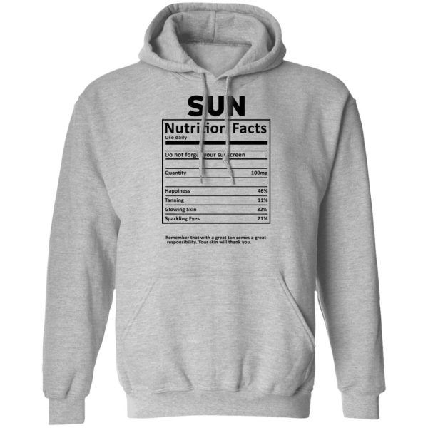 Sun Nutrition Facts T-Shirts, Hoodies, Sweatshirt