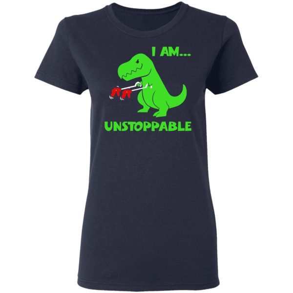 T-rex Dinosaur I Am Unstoppable T-shirt Xmas Shirt