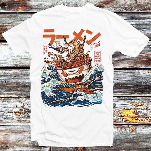 The Great Ramen Off Kanagawa Wave Funny T-shirt Hokusai Artwork Shirt – Apparel, Mug, Home Decor – Perfect Gift For Everyone