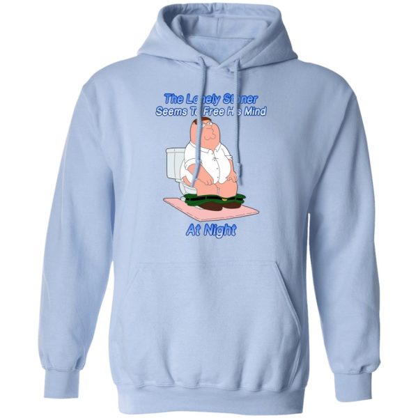 The Lonely Stoner Seems To Free His Mind At Night Peter Griffin Version T-Shirts, Hoodies, Sweater