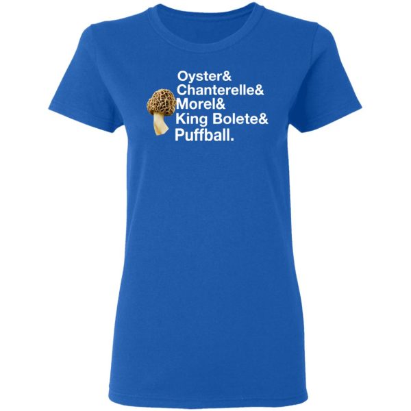 The Mushroom Forager Oyster &amp Chanterelle &amp Morel &amp King Bolete &amp Puffball T-Shirts