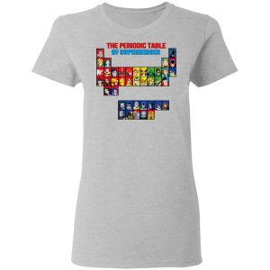 The Periodic Table Of Superheroes Shirt 3 The Periodic Table Of Superheroes Shirt 12